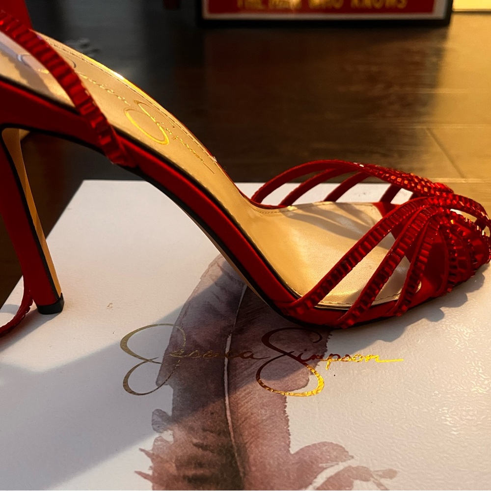 Jessica Simpson Red High-Heeled Sandals